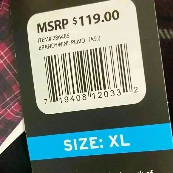 Eddie‎ Bauer brandywine plaid flannel shacket boyfriend fit XL NWT $119 - Picture 11 of 12